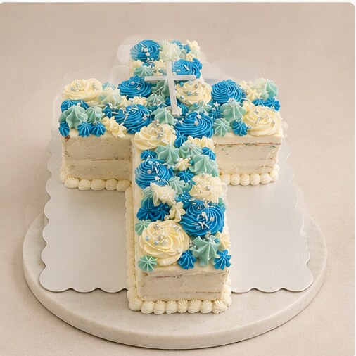 Blue Cross Celebration cake