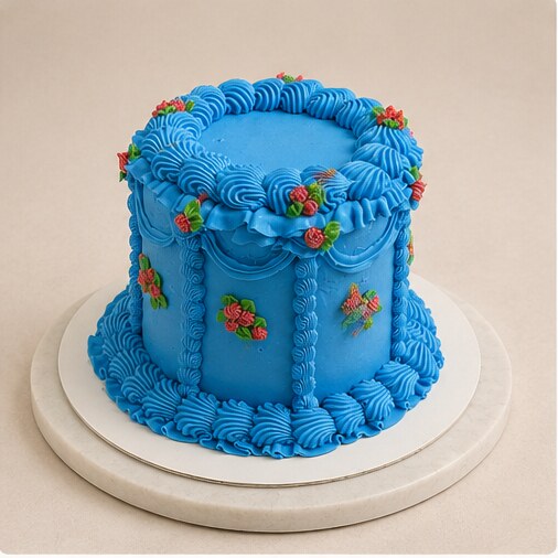 Cobalt Rose Lambeth cake
