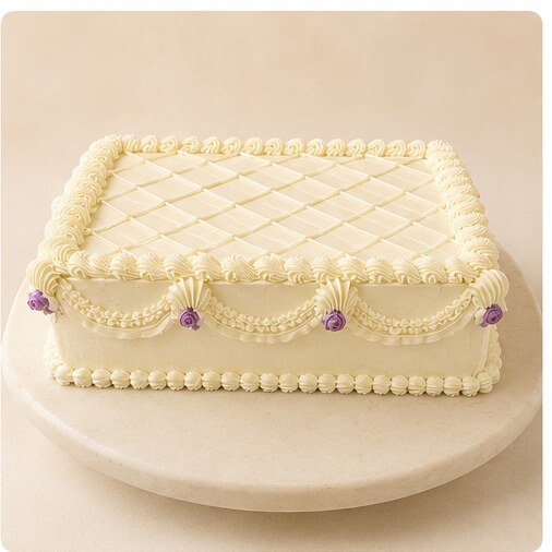 Lavender Lattice Sheet cake