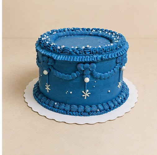 Midnight Pearl Lambeth cake