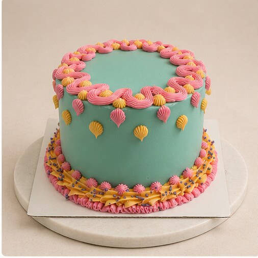 Retro Sorbet Swirls cake