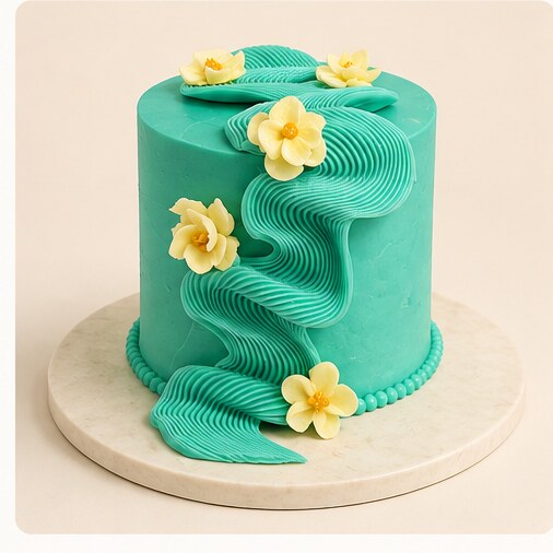 Sea Glass Sculptural cake